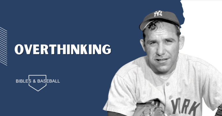 Yogi Berra, representing wisdom, humor, and a reminder to trust God instead of overthinking.