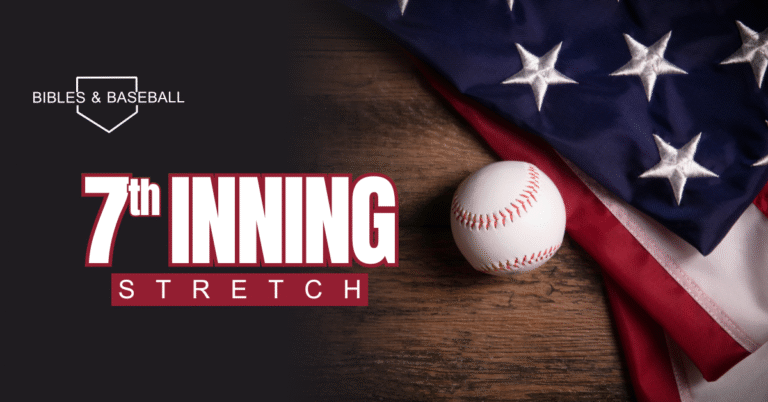 Baseball resting beside an American flag, symbolizing gratitude, rest, and faith in God’s rhythm of work and renewal.