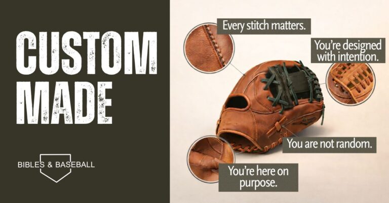 Custom Made baseball devotion about being created with purpose and value by God
